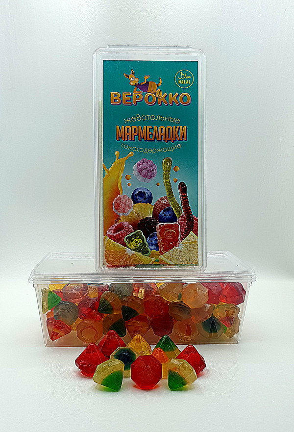 №2 Жевательный мармелад Самоцветы, 250г      в Чусовом